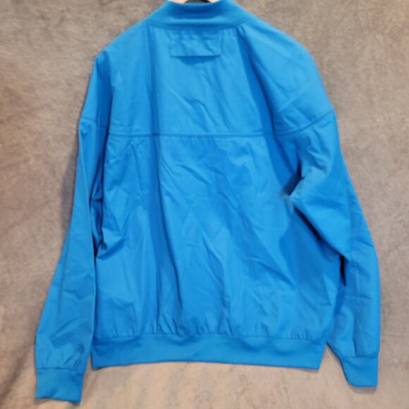 Haband Men’s Blue Jacket 2XL Lightweight Windbreaker Bomber Style - Picture 4 of 8